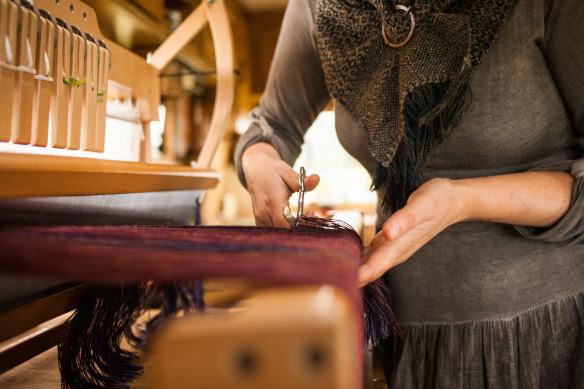 Cutting weaving off by Alice Carfrae